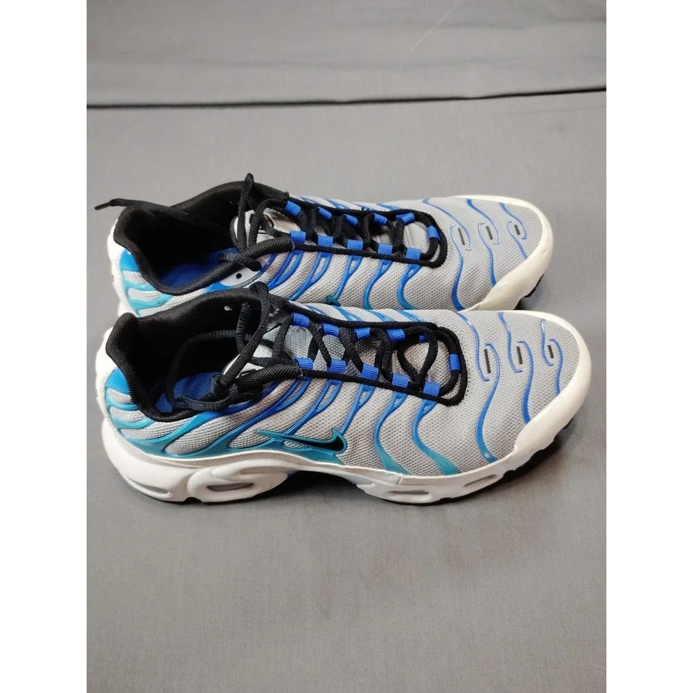 Nike Air Max Plus GS 7Y/WM 8.5 Grey Royal Blue CD0609‑019 Running Sneaker Shoes*